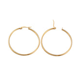 Stainless Steel Hoop Earrings, 18K Gold Plated, Sold in Pairs